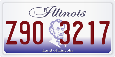 IL license plate Z903217