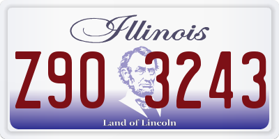 IL license plate Z903243