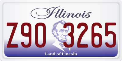 IL license plate Z903265