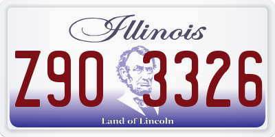IL license plate Z903326
