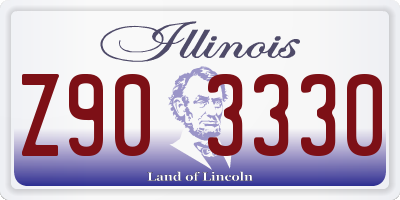 IL license plate Z903330