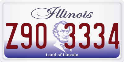 IL license plate Z903334