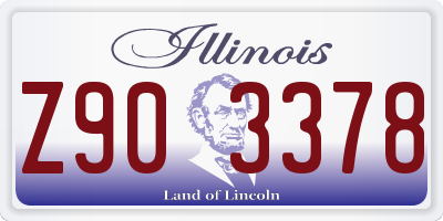 IL license plate Z903378