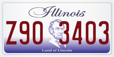 IL license plate Z903403