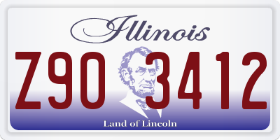 IL license plate Z903412