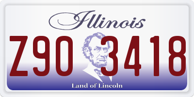 IL license plate Z903418