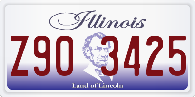 IL license plate Z903425
