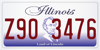 IL license plate Z903476