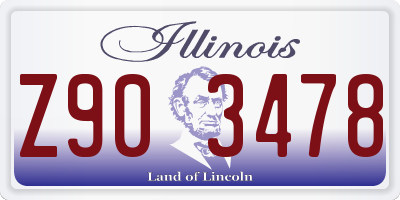 IL license plate Z903478
