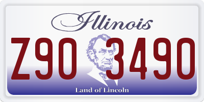 IL license plate Z903490