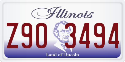 IL license plate Z903494