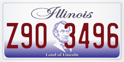 IL license plate Z903496