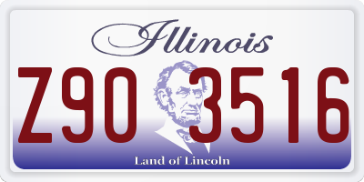 IL license plate Z903516