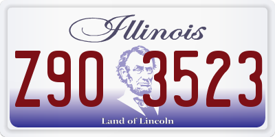 IL license plate Z903523