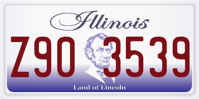 IL license plate Z903539