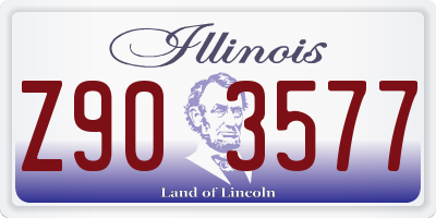 IL license plate Z903577
