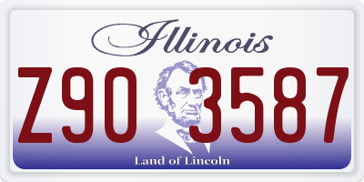 IL license plate Z903587