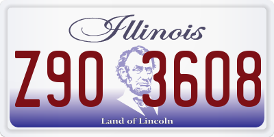 IL license plate Z903608