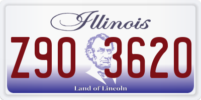 IL license plate Z903620