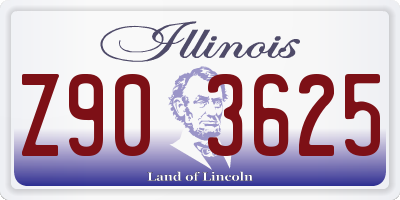 IL license plate Z903625
