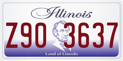 IL license plate Z903637
