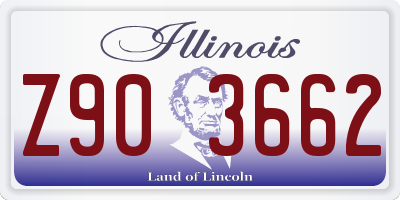 IL license plate Z903662