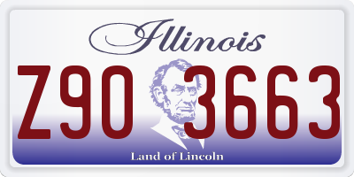 IL license plate Z903663
