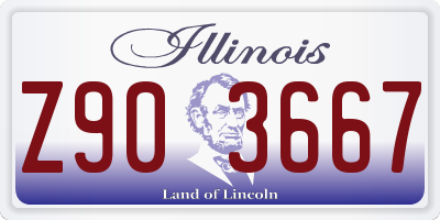 IL license plate Z903667