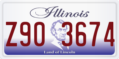 IL license plate Z903674