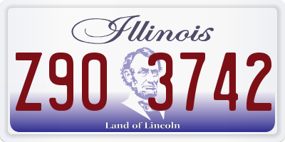IL license plate Z903742