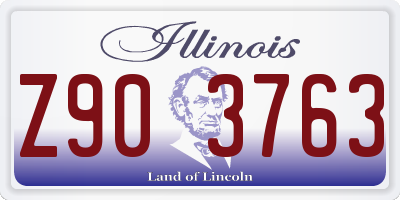 IL license plate Z903763