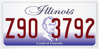 IL license plate Z903792