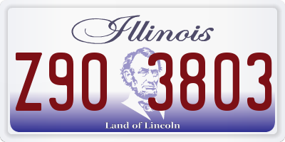 IL license plate Z903803