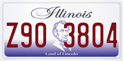 IL license plate Z903804