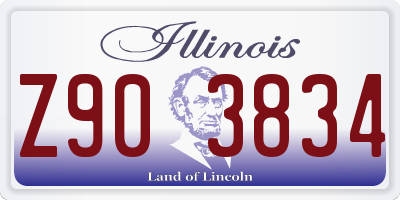 IL license plate Z903834