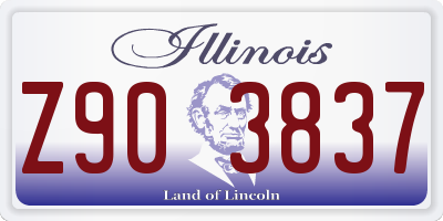 IL license plate Z903837
