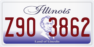 IL license plate Z903862