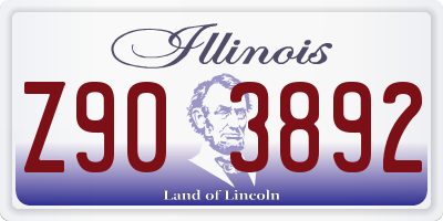 IL license plate Z903892