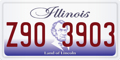 IL license plate Z903903