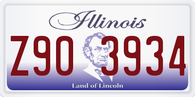 IL license plate Z903934