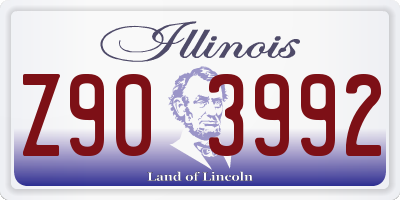 IL license plate Z903992