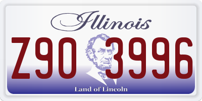 IL license plate Z903996