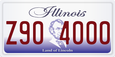 IL license plate Z904000