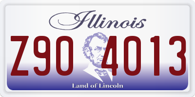IL license plate Z904013