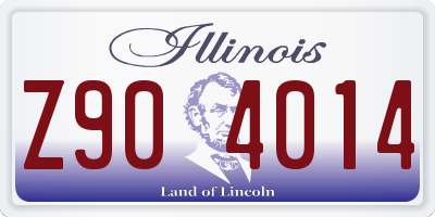 IL license plate Z904014