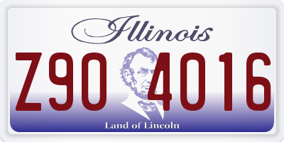 IL license plate Z904016