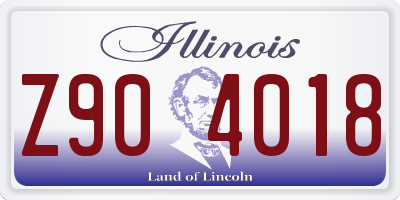 IL license plate Z904018