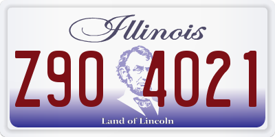 IL license plate Z904021