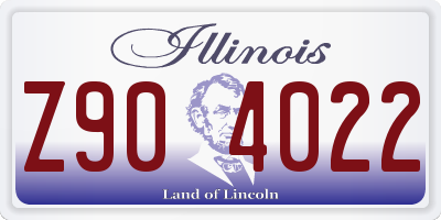 IL license plate Z904022
