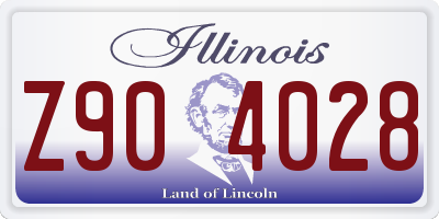 IL license plate Z904028